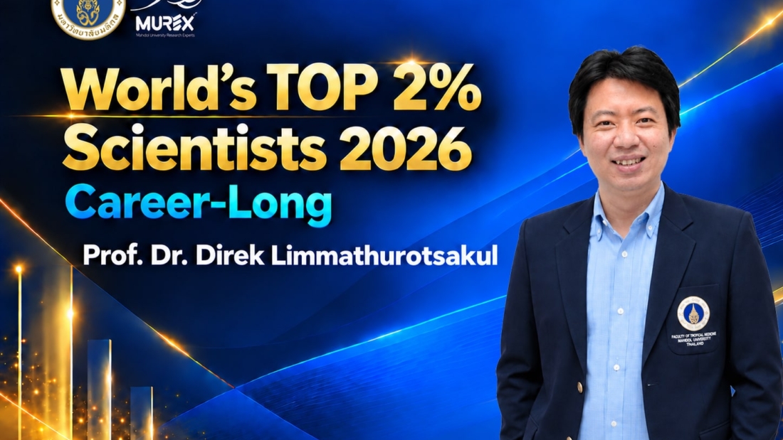 World's Top 2% Scientists 2026 Career-Long – Prof. Dr. Direk Limmathurotsakul