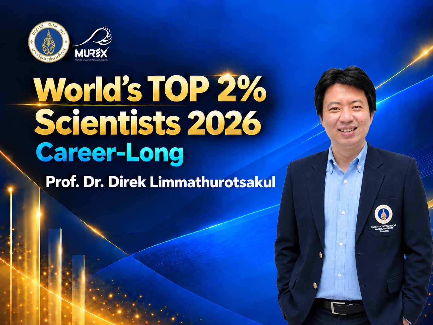 World's Top 2% Scientists 2026 Career-Long – Prof. Dr. Direk Limmathurotsakul