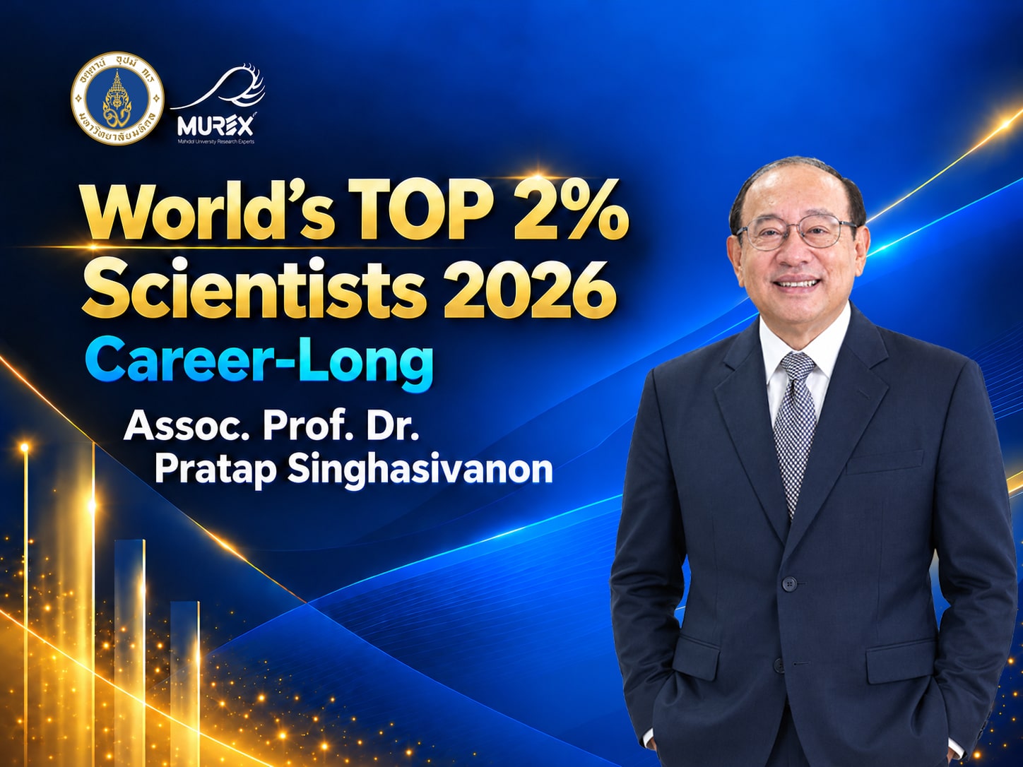World's Top 2% Scientists 2026 Career-Long – Assoc. Prof. Dr. Pratap Singhasivanon