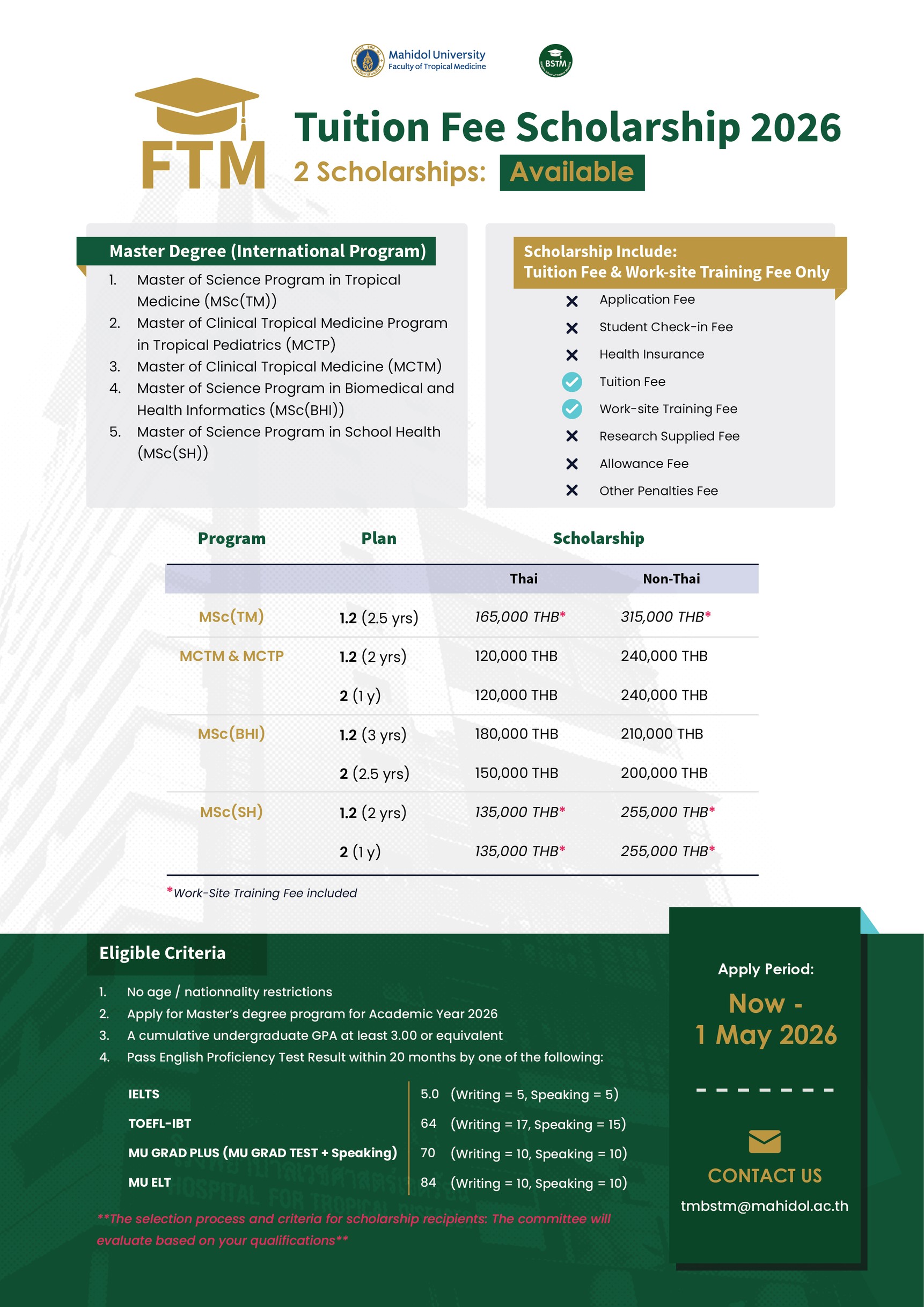 FTM tuition fee 2026-02-01