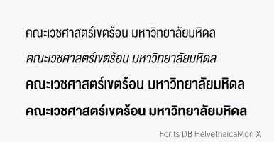 Fornt DB HelvethaicaMon X